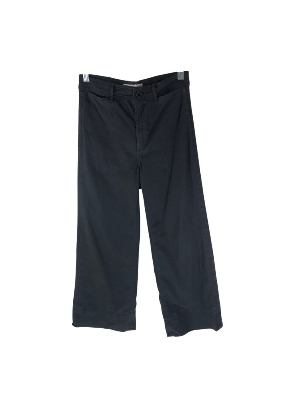 Everlane The Lightweight Wide Leg Crop Chino Pants Black Stretch Minimalist 0